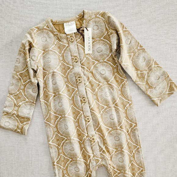 kate quinn Other - Kate Quinn The Woods Long Sleeve Button Front Union Jumpsuit Golden Batik New